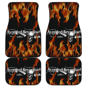 Avenged Sevenfold RIP Forever Flaming Skull Head Wings Car Mats UBC032410