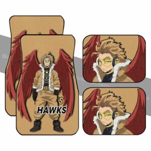 BNHA Hawks Car Floor Mats Custom Anime My Hero Academia Car Interior Accessories