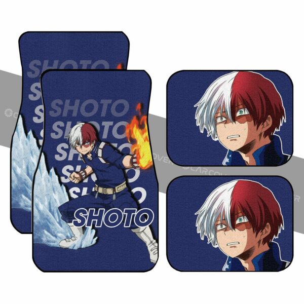 BNHA Shoto Todoroki Car Floor Mats Custom Anime My Hero Academia Car Accessories