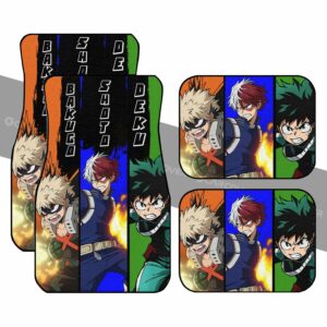 BNHA Three Musketeers Car Floor Mats Anime My Hero Academia Car Accessories