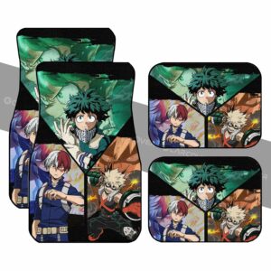 BNHA Three Musketeers Car Floor Mats My Hero Academia Anime Car Accessories