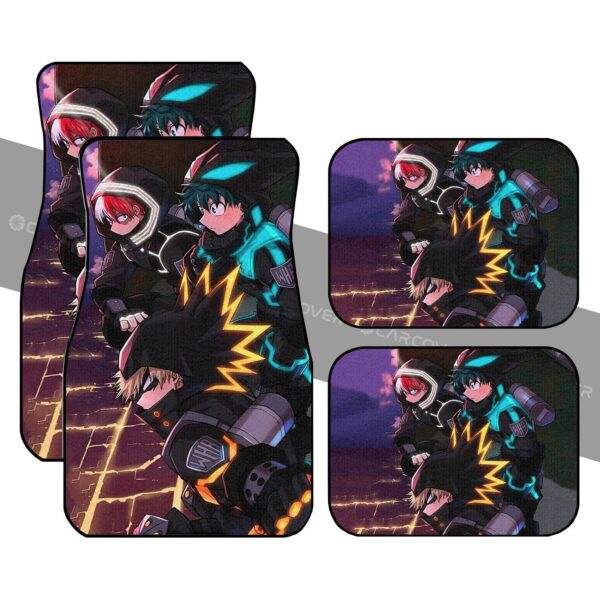 BNHA Three Musketeers Car Floor Mats My Hero Academia Anime Car Interior Accessories