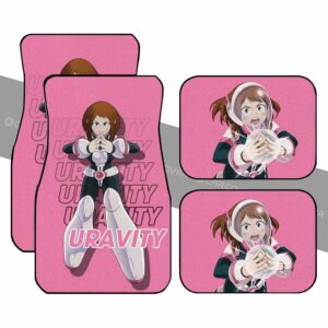 BNHA Uraraka Ochako Car Floor Mats Custom Anime My Hero Academia Car Accessories