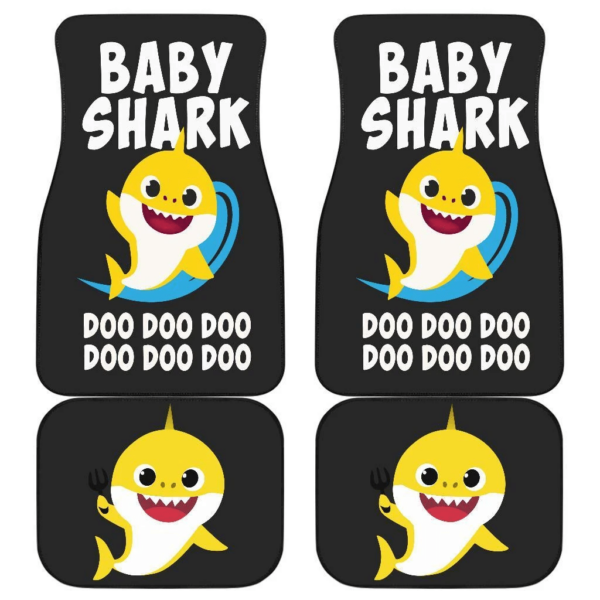 Baby Shark Doo Doo Doo in black theme Car Floor Mats 191018