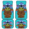 Baby Yoda And Stitch Car Floor Mats Disney Movies Fan Gift H0118