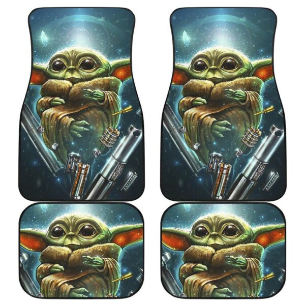 Baby Yoda Art The Mandalorian Car Floor Mats Disney Movies H0118