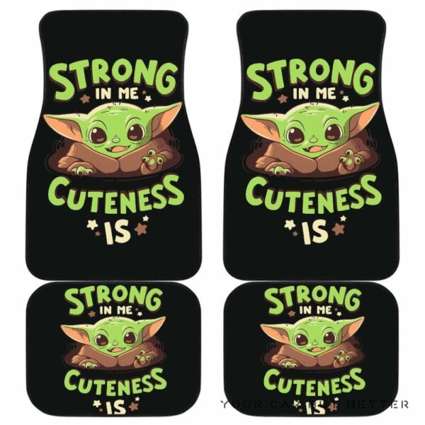 Baby Yoda Cute The Mandalorian Car Floor Mats Movies 155026