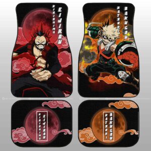 Bakugo And Eijirou Car Floor Mats Custom My Hero Academia Anime Car Accessories