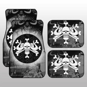 Beast Pirates Flag Car Floor Mats Custom One Piece Anime Car Accessories