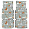 Beautiful Deers Winter Christmas Front And Back Car Mats 045109 T1120