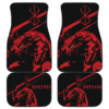 Berserk Anime Guts Armor Armadura Red Silhouette Car Floor Mats