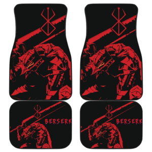 Berserk Anime Guts Armor Armadura Red Silhouette Car Floor Mats