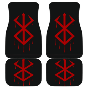 Berserk Red Emblem in black theme Car Floor Mats 191018