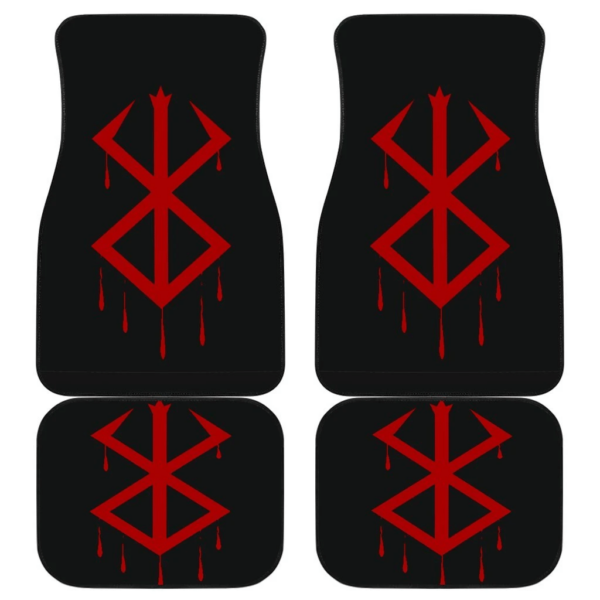 Berserk Red Emblem in black theme Car Floor Mats 191018