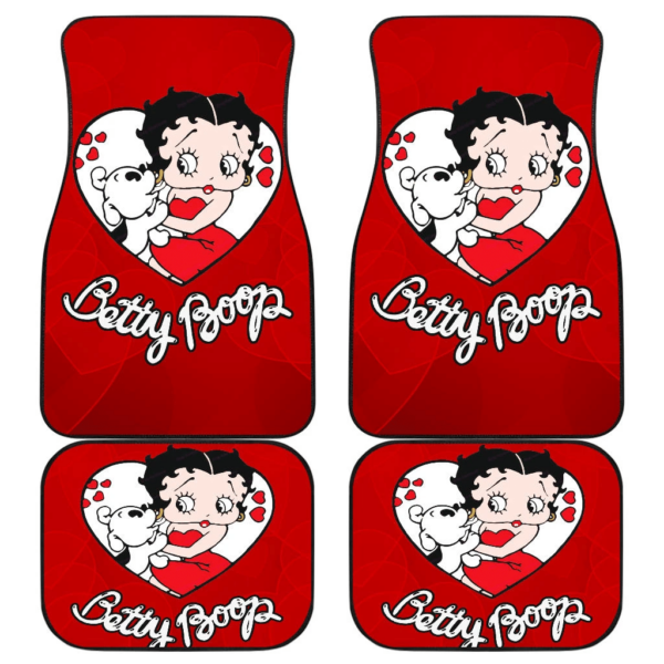 Betty Boop & Dog Cute Car Floor Mats Cartoon Fan Gift H031720