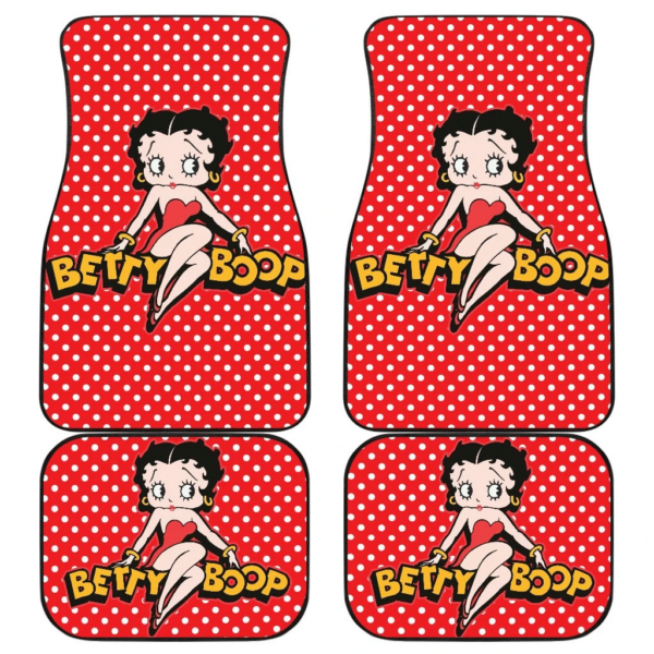 Betty Boop Dots Car Floor Mats Cartoon Fan Gift H1225