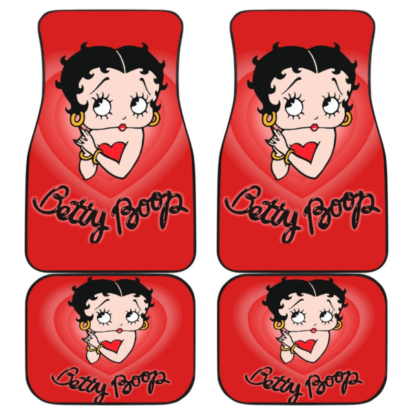 Betty Boop Heart Art Car Floor Mats Cartoon Fan Gift H031720