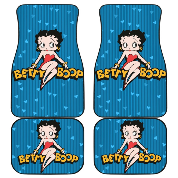 Betty Boop Hearts Car Floor Mats Cartoon Fan Gift H1225