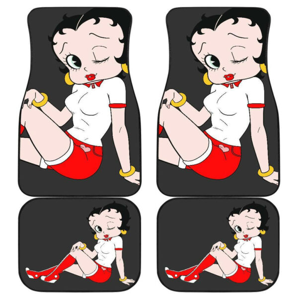 Betty Boop Sexy Black theme Car Floor Mats 191120