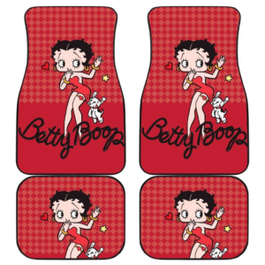 Betty Boop With Dog Cartoon Fan Gift Car Floor Mats H1225