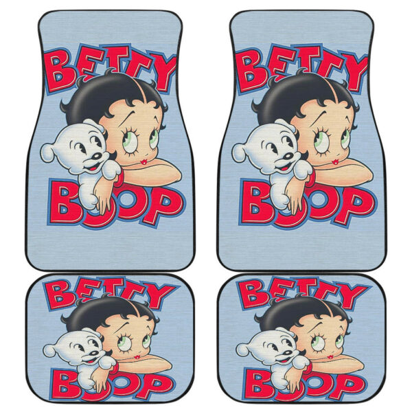 Betty Boop and Dog Art Car Floor Mats Cartoon Fan Gift H031720