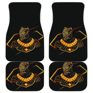 Black Panther Gold Art in black theme Car Floor Mats 191018