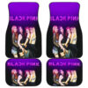 Black Pink Front And Back Car Floor Mats 191018