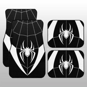 Black & White Spider Car Floor Mats Custom Symbol Spider Car Accessories