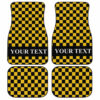 Black Yellow Checkered Personalized Car Floor Mats