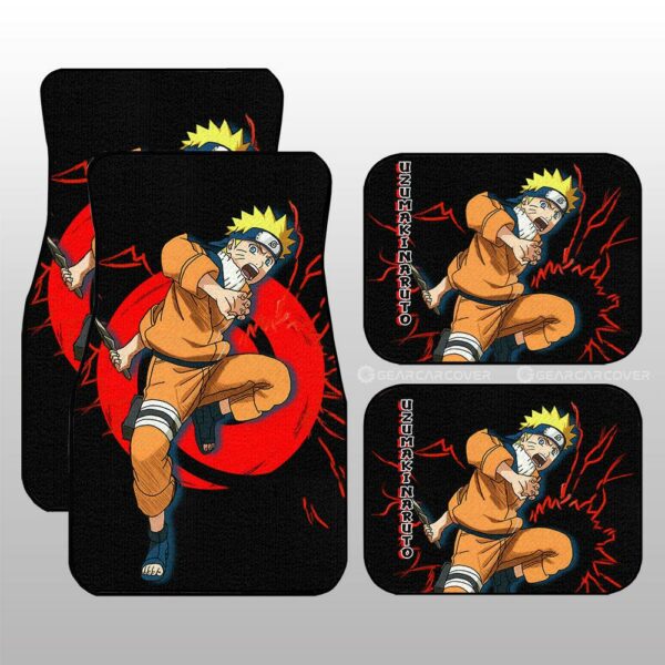 Black Young Uzumaki Naruto Car Floor Mats Custom Gifts Idea For Naruto Anime Fans