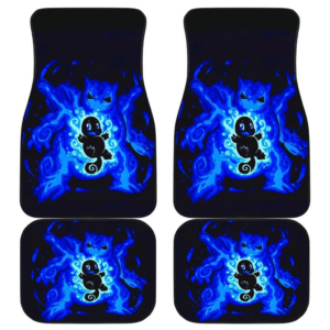 Blastoise And Squirtle Pokemon in black theme Car Floor Mats 191018