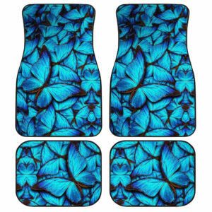 Blue Butterfly Car Floor Mats Custom Cool Car Accessories Gifts Idea