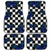 Blue Butterfly Checkerboard Car Floor Mats Custom Car Accessories