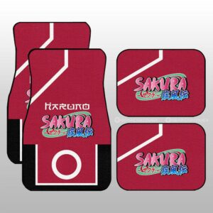 Boruto Sakura Uniform Car Floor Mats Custom Naruto Anime Car Interior Accessories