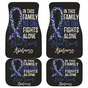 Brain Cancer No One Fights Alone Car Floor Mats H042620