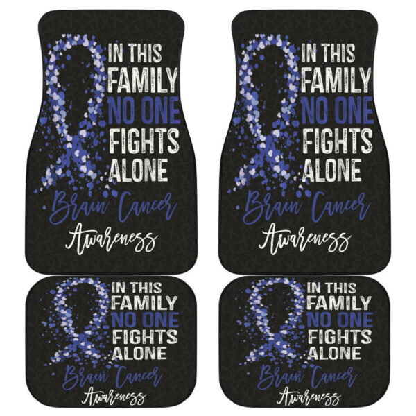 Brain Cancer No One Fights Alone Car Floor Mats H042620