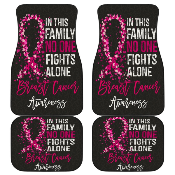 Breast Cancer No One Fights Alone Car Floor Mats H042620