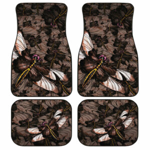 Brown Dragonfly Car Floor Mats Custom Car Accessories Gifts Idea