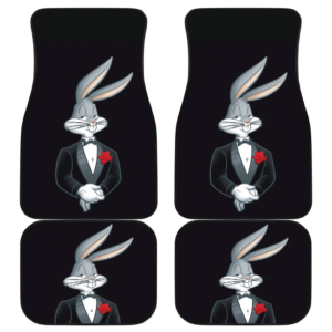 Bug Bunny Handsome with Suit in black theme Car Floor Mats 191021