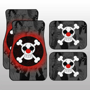 Buggy Pirates Flag Car Floor Mats Custom One Piece Anime Car Accessories