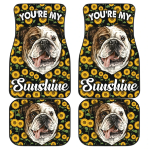 Bull Dog You’re My Sunshine Sunflower Car Floor Mats