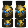 Bumble Bee Face Transformer in dark theme Car Floor Mats 191021