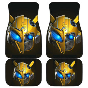 Bumble Bee Face Transformer in dark theme Car Floor Mats 191021