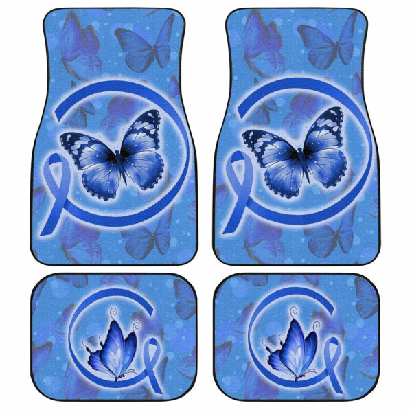 Butterfly Car Floor Mats Custom Colon Cancer Meaningful Gifts Idea Car Accessories