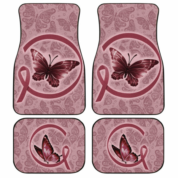 Butterfly Car Floor Mats Custom Multiple Cancer Car Accessories Gifts Idea