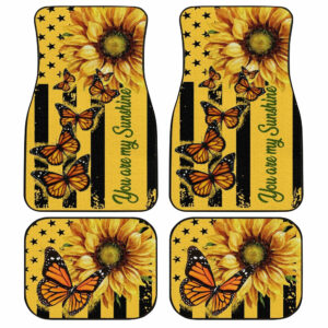 Butterfly Car Floor Mats Custom Yellow Sunflower Car Accessories