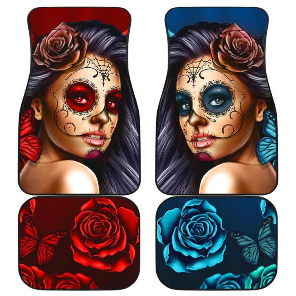 Calavera Girl Car Floor Mats Amazing Gift Ideas T091020