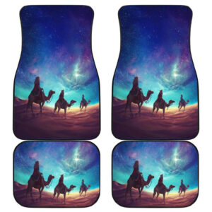 Camel on Sahara in Galaxy theme Car Floor Mats 191021