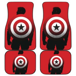 Captain America Front And Back Car Mats