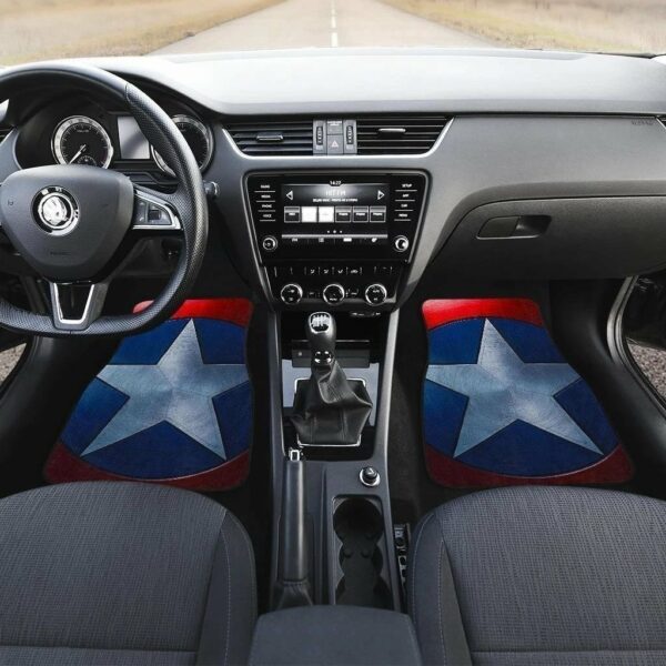 Captain America Shield Car Floor Mats Fan Gift